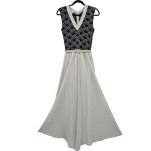 FUTURA COUTURE of New York Vintage 1960's Metallic Lurex Formal Maxi Dress FLAW